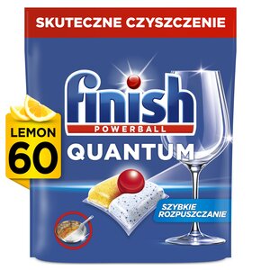 Kapsułki do zmywarek FINISH Powerball Quantum All in 1 Lemon - 60 szt.