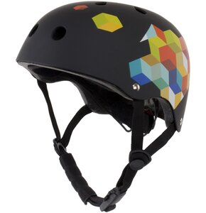 Kask SUN BABY Cubic Czarny dla Dzieci z lampką (rozmiar M)