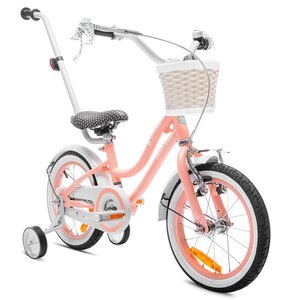 Rower dziecięcy SUN BABY Heart Bike 14 cali dla dziewczynki Morelowy