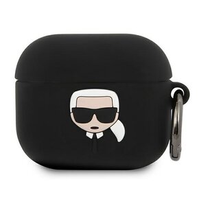 Etui na słuchawki KARL LAGERFELD Silicone Ikonik do Apple AirPods 3 Czarny