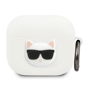 Etui na słuchawki KARL LAGERFELD Silicone Choupette do Apple AirPods 3 Biały