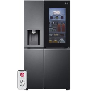 Lodówka LG GSXV90MCDE Side by Side 179cm Czarna NatureFresh