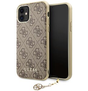 Etui GUESS 4G Charms Collection do Apple iPhone 11 Brązowy