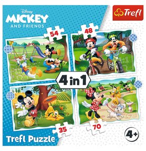 Puzzle TREFL 4w1 Fajny dzień Mickiego 34604 (207 elementów)