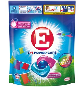 Kapsułki do prania E 3+1 Power Caps Color - 26 szt.