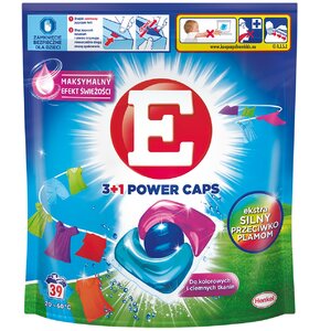 Kapsułki do prania E 3+1 Power Caps Color - 39 szt.