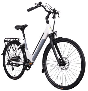 Rower elektryczny ARGENTO E-Bike Omega Plus D17 28 cali damski Biało-czarno-szary