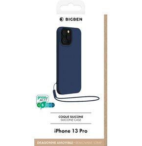 Etui BIGBEN Silicone Case z paskiem do Apple iPhone 13 Pro Niebieski