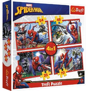 Puzzle TREFL Marvel Bohaterski Spider-Man 4w1 34384 (207 elementów)