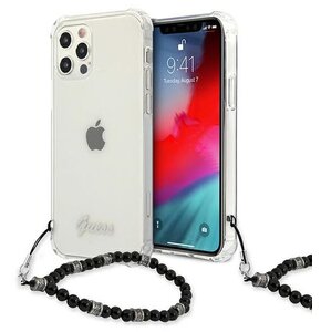 Etui GUESS Pearl do Apple iPhone 12 Pro Max Przezroczysty