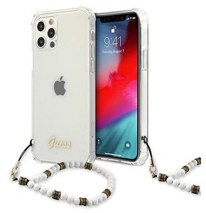 Etui GUESS Pearl do Apple iPhone 12 Pro Max Przezroczysty