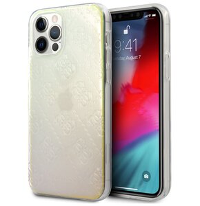 Etui GUESS 3D Pattern Collection do Apple iPhone 12/12 Pro Opalowy