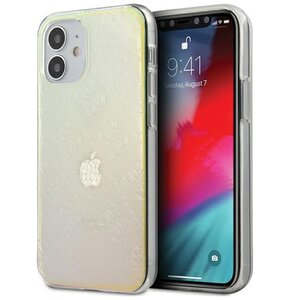 Etui GUESS 4G 3D Pattern Collection do Apple iPhone 12 mini Opalowo-przezroczysty
