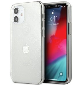 Etui GUESS 4G 3D Pattern Collection do Apple iPhone 12 mini Przezroczysty