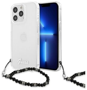 Etui GUESS Black Pearl do Apple iPhone 13 Pro Max Przezroczysty
