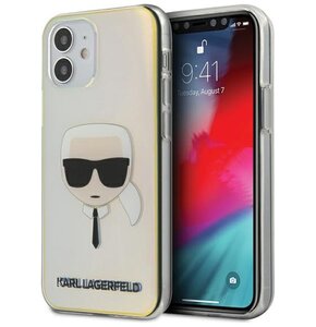 Etui KARL LAGERFELD Iridescent Karl's Head do Apple iPhone 12 mini Wielokolorowy