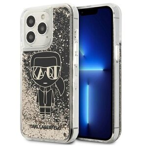 Etui KARL LAGERFELD Liquid Glitter Gatsby do Apple iPhone 13 Pro Czarny
