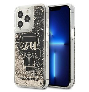 Etui KARL LAGERFELD Liquid Glitter Gatsby na Apple iPhone 13 Pro Max Czarny