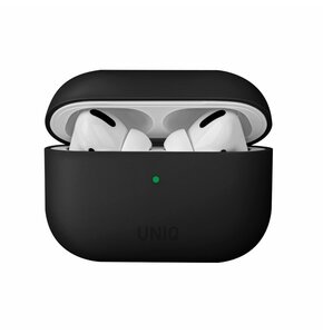 Etui na słuchawki UNIQ Lino do Apple AirPods Pro Czarny