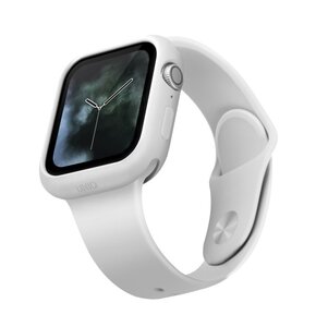 Etui UNIQ Lino do Apple Watch Series 4/5/6/SE (44 mm) Biały