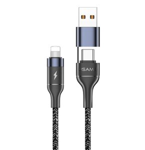 Kabel USB Typ-C - Lightning USAMS U31 SJ404USB01 30W 1.2m Czarny
