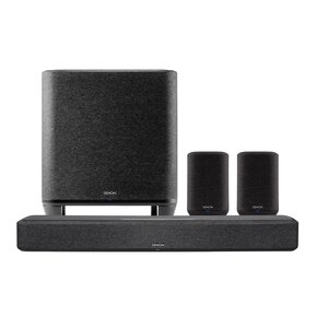 Soundbar DENON Home 550 Czarny + Subwoofer DENON Home + Głośnik multiroom DENON Home 150 Czarny (2 szt.)