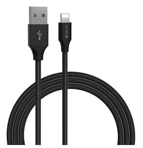 Kabel USB - Lightning DEVIA Gracious 2.1A 2 m Czarny