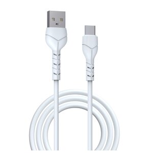 Kabel USB - USB-C DEVIA Kintone 2.1A 1 m Biały