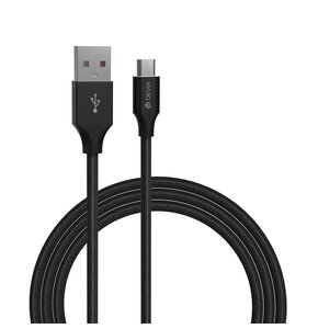 Kabel USB - Micro USB DEVIA Gracious 2.4A 1 m Czarny