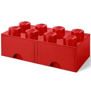 Pojemnik na LEGO z szufladkami Brick 8 Czerwony 40061730