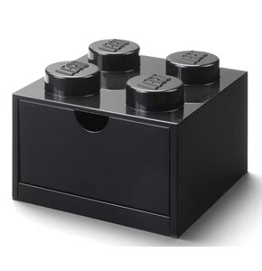Pojemnik na LEGO z szufladką Brick 4 Czarny 40201733