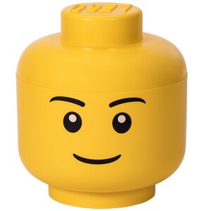 Pojemnik na LEGO duża głowa Chłopiec Żółty 40321724