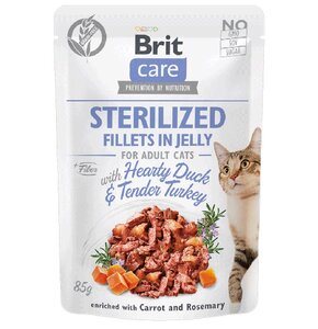 Karma dla kota BRIT Care Sterilized Kaczka z indykiem 85 g