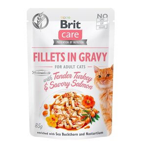 Karma dla kota BRIT Care Fillets In Gravy Indyk z łososiem 85 g