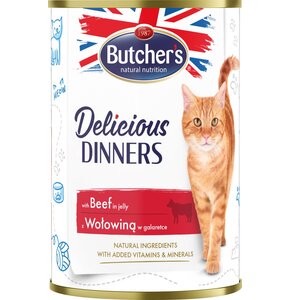Karma dla kota BUTCHER'S Delicious Dinners kawałki z wołowiną w galaretce 400 g