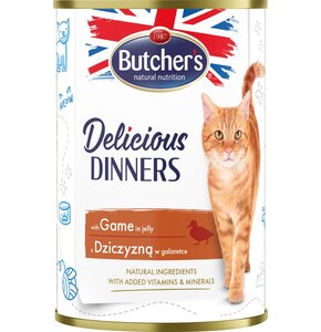 Karma dla kota BUTCHER'S Delicious Dinners kawałki z dziczyzną w galaretce 400 g