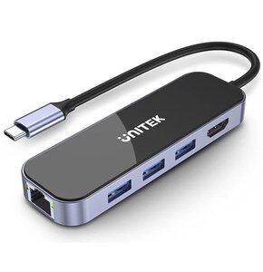Hub UNITEK D1084A USB Typu C, Pasywny