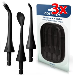 Oryginalna końcówka do irygatora CONCEPT ZK0008 (3 szt.) (Funkcja czyszczenia języka)