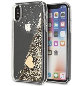 Etui GUESS Glitter Charms do Apple iPhone X/Xs Złoty