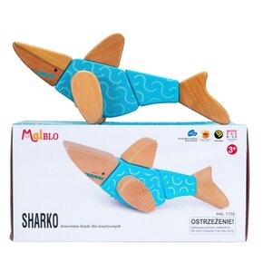Klocki drewniane MALBLO Eco Sharko 7w1 MAL7750