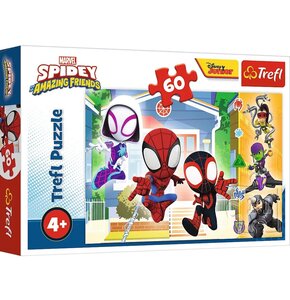 Puzzle TREFL Marvel Spiday w świecie (60 elementów)