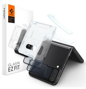 Szkło hartowane SPIGEN EZ Fit + Folia do Samsung Galaxy Z Flip 4 Czarny (2 szt.)