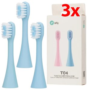 Oryginalna końcówka szczoteczki INFLY T20040B/T20040X (3 szt.) (Delikatna dla zębów)
