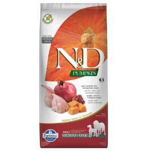 Karma dla psa FARMINA N&D Pumpkin Przepiórka z dynią i owocem granatem Adult Medium Maxi 12 kg