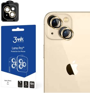 Szkło hartowane na obiektyw 3MK Lens Protection Pro do Apple iPhone 14 Złoty