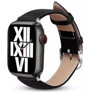 Pasek CRONG Noble Band do Apple Watch (44/45/46/49 mm) Czarny