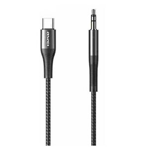Kabel USB Typ-C - Jack 3.5mm AWEI CL-116T 1 m Czarny
