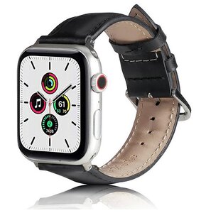 Pasek BELINE Leather do Apple Watch 2/3/4/5/6/7/8/SE/SE 2/Ultra (42/44/45/49mm) Czarny