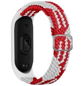 Pasek BELINE Textile do Xiaomi Mi Band 3/4 Czerwono-biały