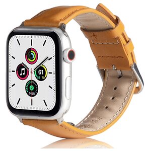 Pasek BELINE Leather do Apple Watch 2/3/4/5/6/7 (38/40/41mm) Jasnobrązowy